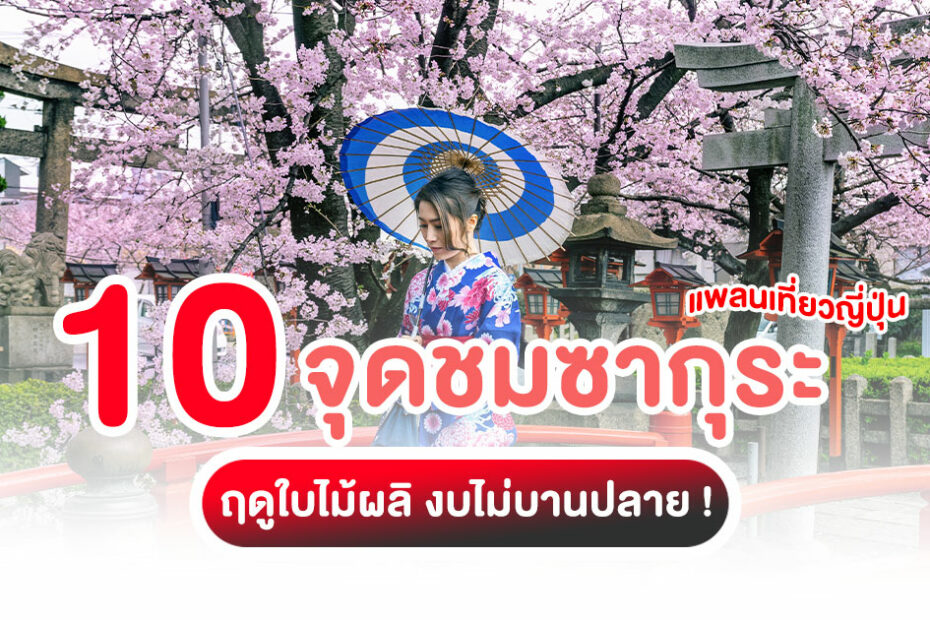 แพลนเที่ยวญี่ปุ่นชมซากุระบานสะพรั่ง! พาชม 10 จุดชมซากุระ งบไม่บานปลาย เตรียมตัวให้พร้อม แล้วไปสัมผัสความงามของฤดูใบไม้ผลิที่ญี่ปุ่นกัน !