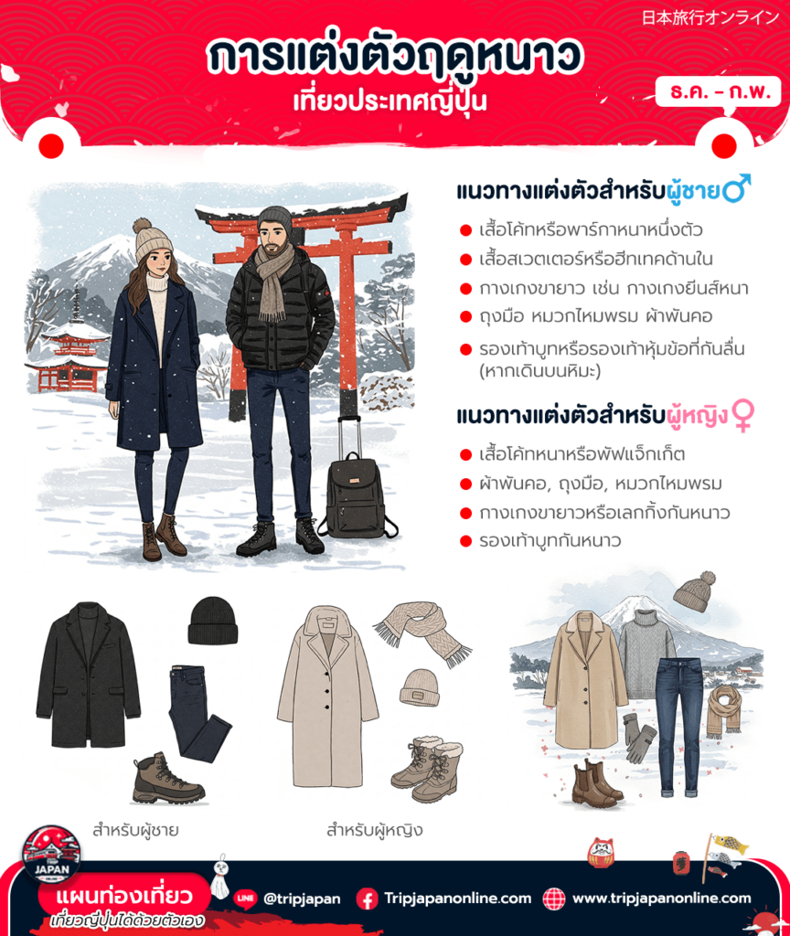 การแต่งตัวฤดูหนาวในญี่ปุ่น