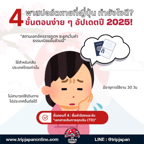พาสปอร์ตหายที่ญี่ปุ่น Tripjapanonline รวม 4 ขั้นตอนล่าสุดในการขอเอกสารเดินทางฉุกเฉินจากสถานทูตไทย พร้อมข้อมูลสำคัญ ครบจบในที่เดียว