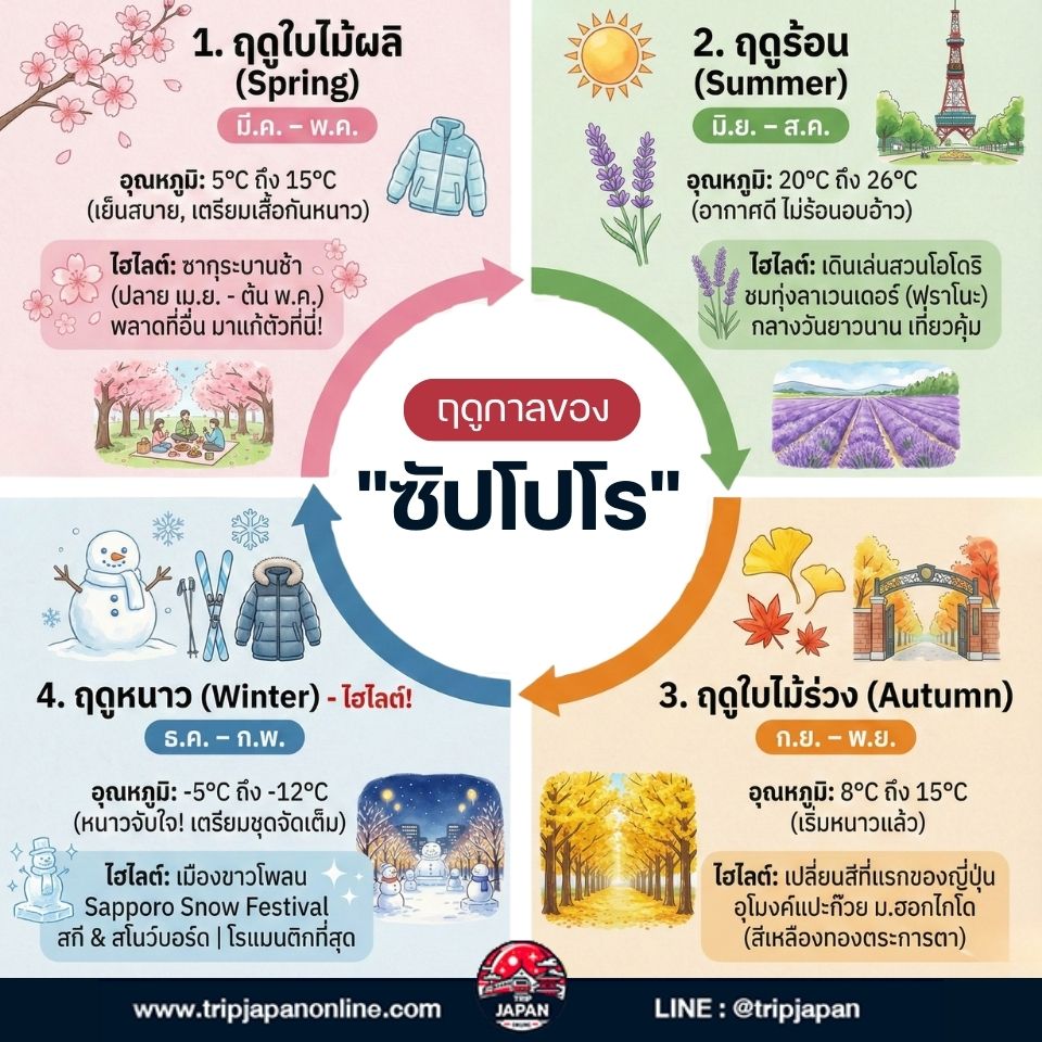 วางแผน "เที่ยวซัปโปโร" ง่าย ๆ รวมที่เที่ยวดัง หิมะสวย อาหารพื้นเมือง ที่พัก และวิธีเดินทาง อัปเดตล่าสุด ปี 2026
