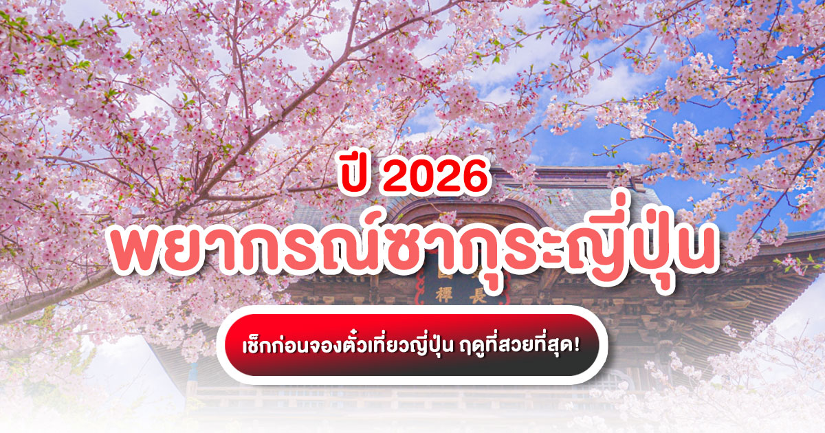 พยากรณ์ซากุระญี่ปุ่น ปี 2026 อัปเดต มี.ค คาดว่าจะบาน 20 มี.ค นี้ สรุปครบจบสำหรับคนเที่ยวเอง