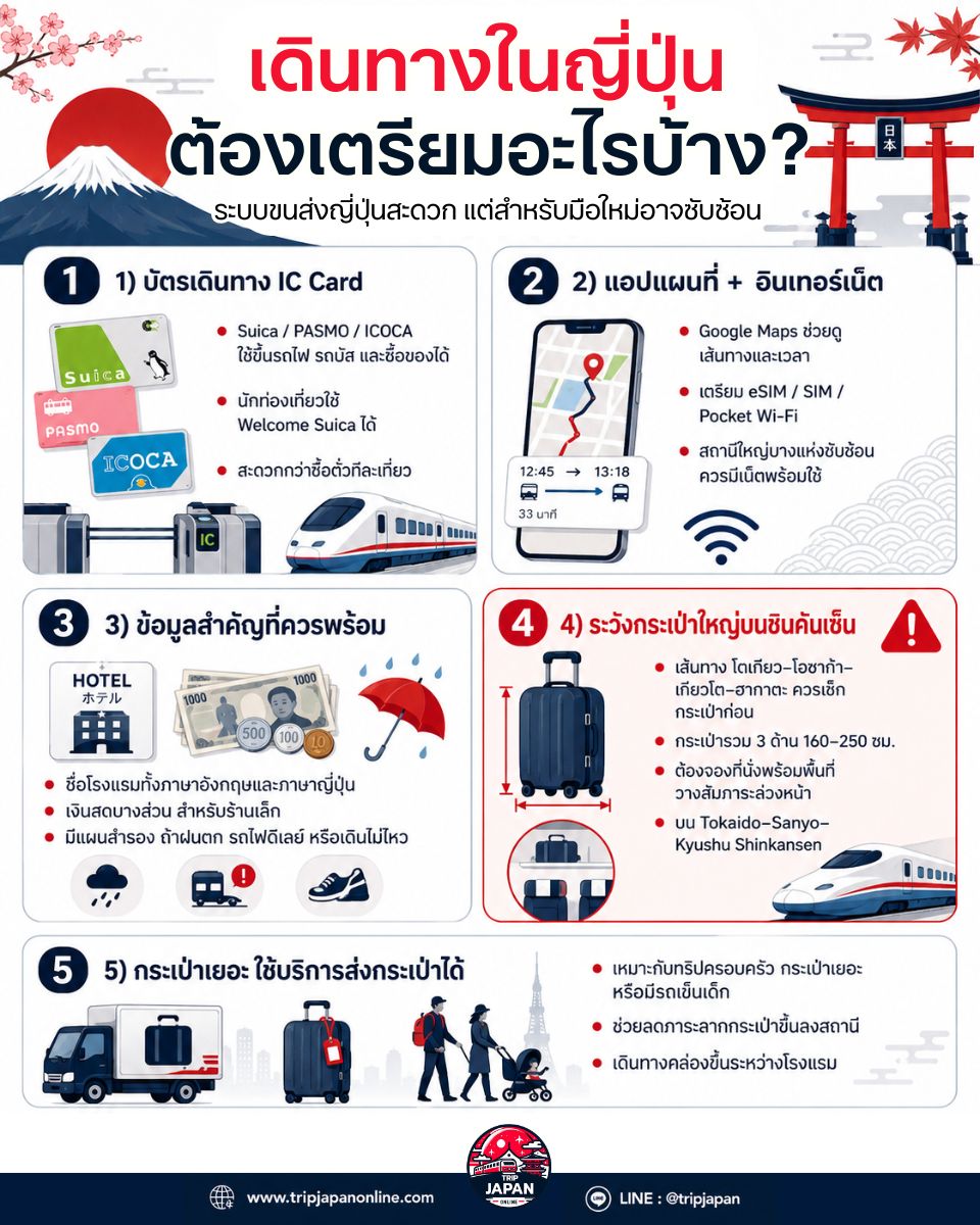 เดินทางในญี่ปุ่นต้องเตรียมอะไรบ้าง ทั้ง IC Card อินเทอร์เน็ต แผนที่ เงินสด และการจัดการกระเป๋า